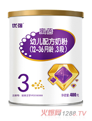 圣元優(yōu)強蜜蓓幼兒配方奶粉（12-36月齡，3段）400g